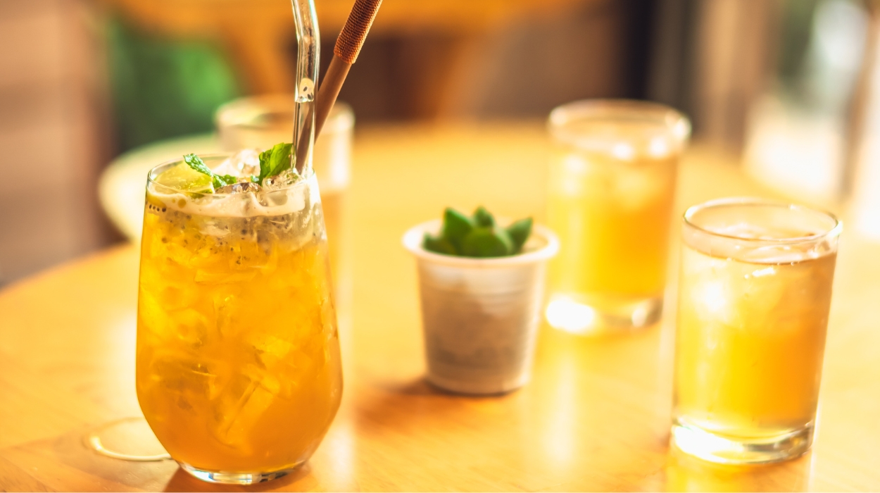 kombucha with chia seeds